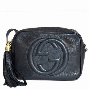 GUCCI Soho Disco Shoulder Bag Messenger Black